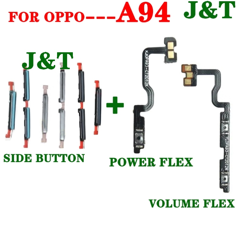 A94 On off ปุ่มปรับระดับเสียงไฟ flex สําหรับ OPPO A94 4G Up Down ปุ่มด้านข้างสายริบบิ้น