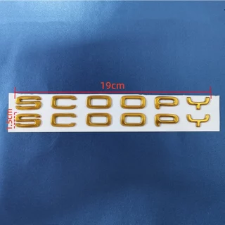 สติกเกอร์สกู๊ปปี้ ลายสัญลักษณ์สกู๊ปปี้ 3D สําหรับติดตกแต่งรถจักรยานยนต์ 1 คู่