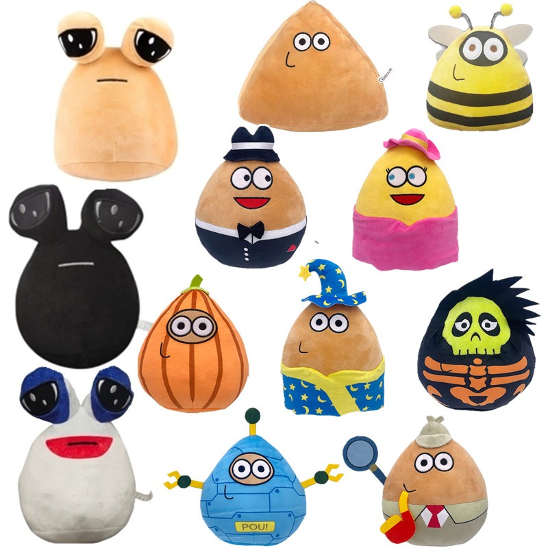 หมอนตุ๊กตานุ่ม รูปการ์ตูนเอเลี่ยน Pou Kawaii เหมาะกับของขวัญวันเกิด สําหรับเด็กวัยหัดเดิน