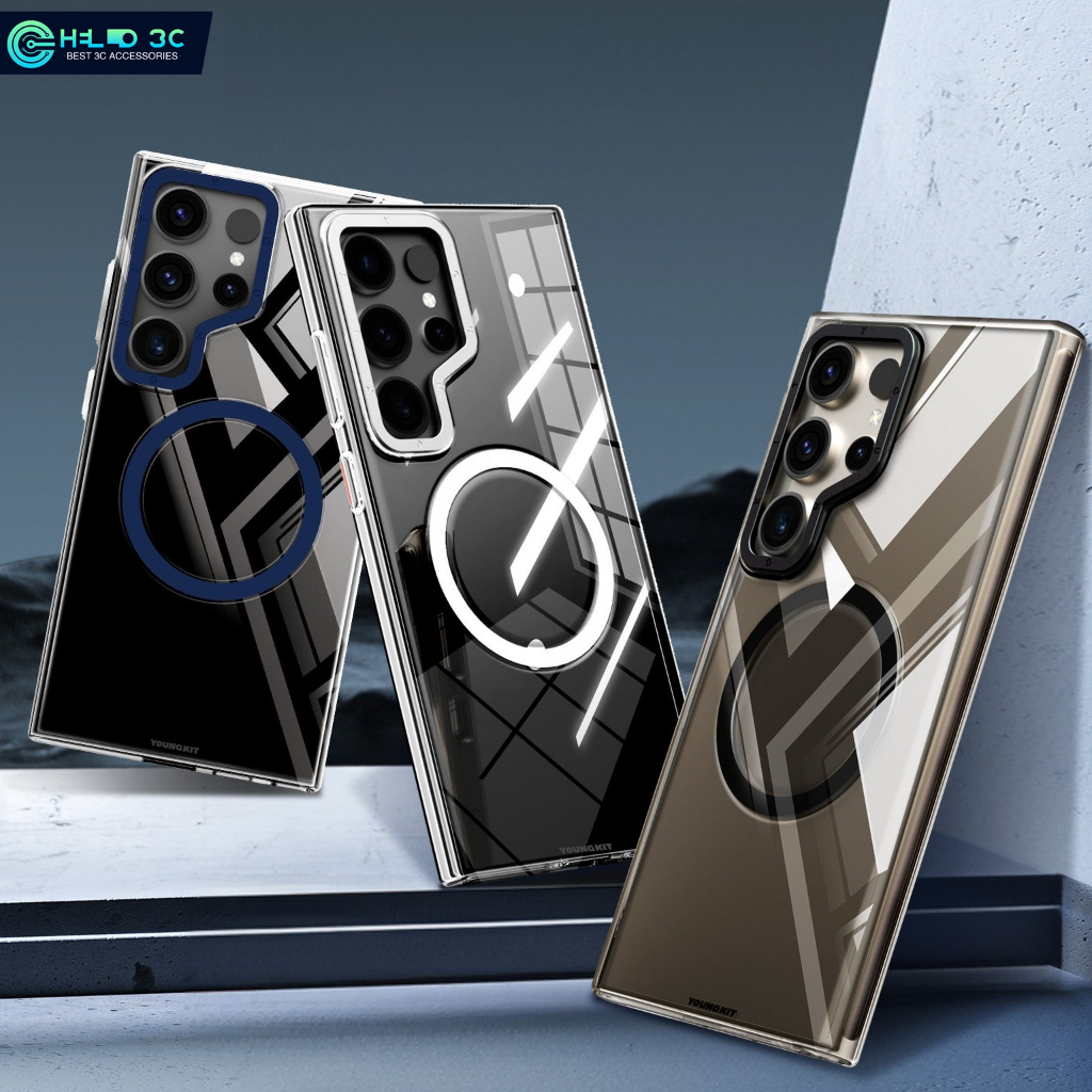เคสแม่เหล็ก Youngkit Crystal Shield เข้ากันได้กับ Samsung Galaxy S24 ultra