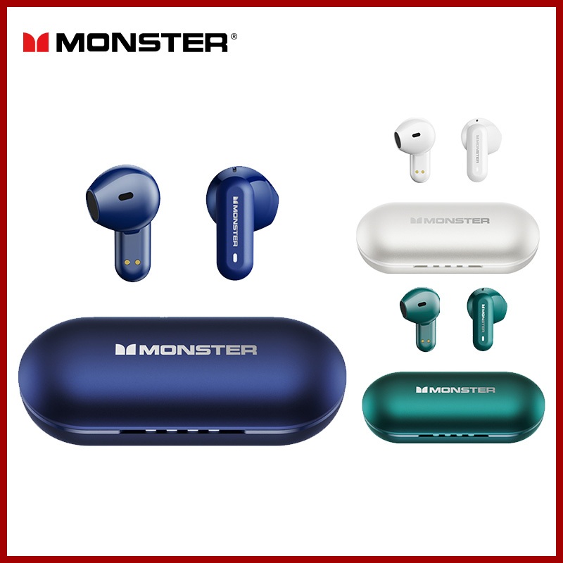 Monster Original XKT25 XKT02 TWS ชุดหูฟังบลูทูธไร้สาย 5.1 HiFi ลดเสียงรบกวน พร้อมไมโครโฟน