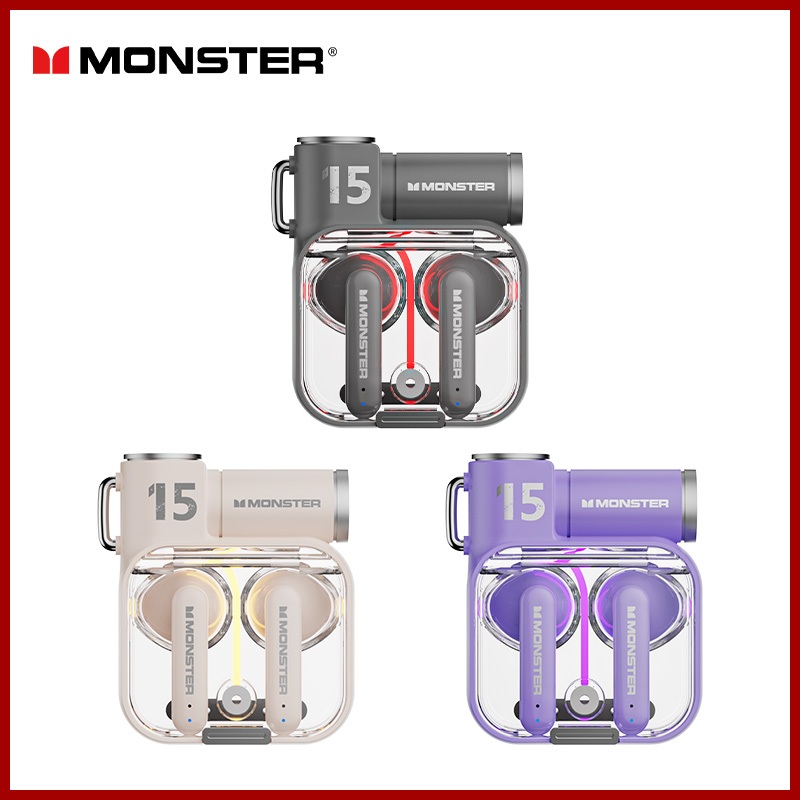 หูฟัง Monster XKT15 TWS หูฟังบลูทูธไร้สาย ลดเสียงรบกวน สําหรับเล่นเกม