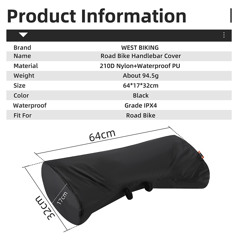 WEST BIKING ปลอกคลุมแฮนด์จักรยาน กันฝุ่น อุปกรณ์เสริม - รูปที่ 2