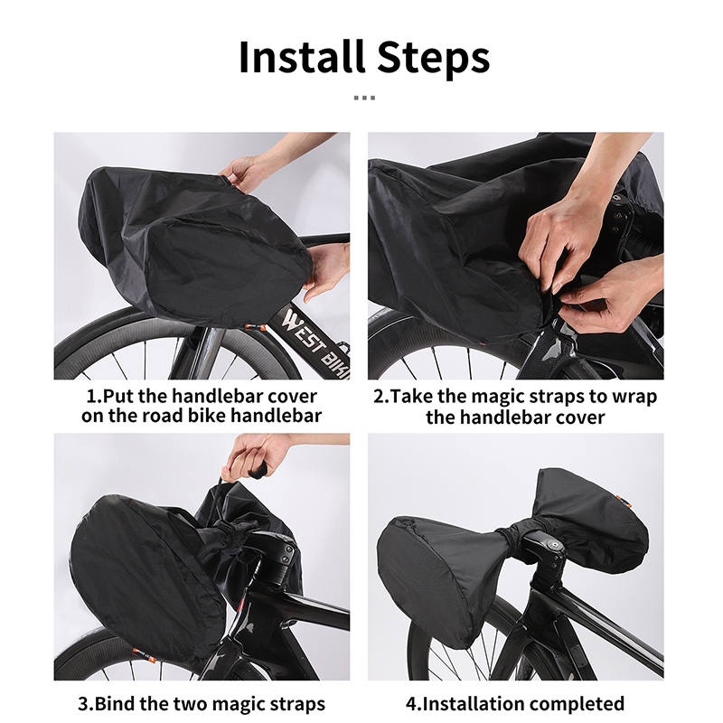 WEST BIKING ปลอกคลุมแฮนด์จักรยาน กันฝุ่น อุปกรณ์เสริม - รูปที่ 5