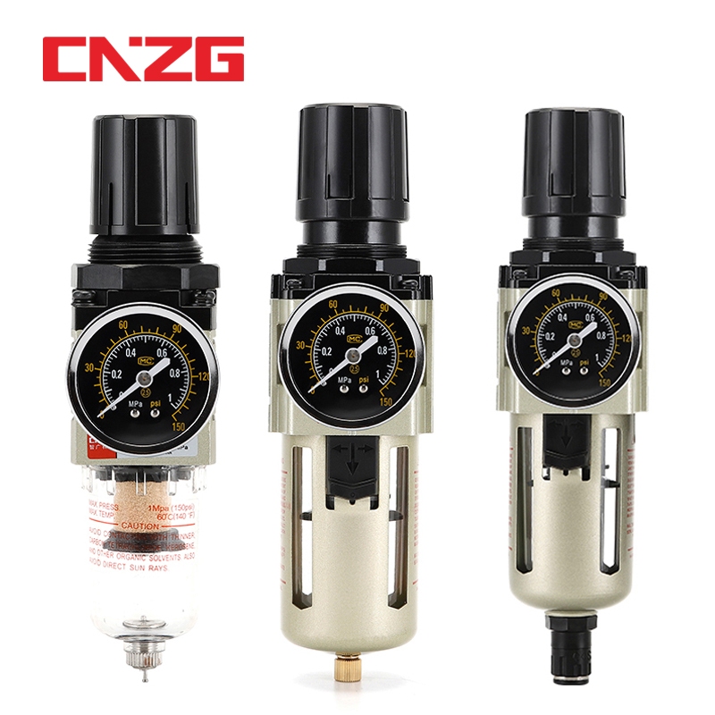 Air Oil Water Seperator Filter สําหรับคอมเพรสเซอร์ Pneumatic Regulator AW3000 3/8 เครื่องควบคุมความดัน
