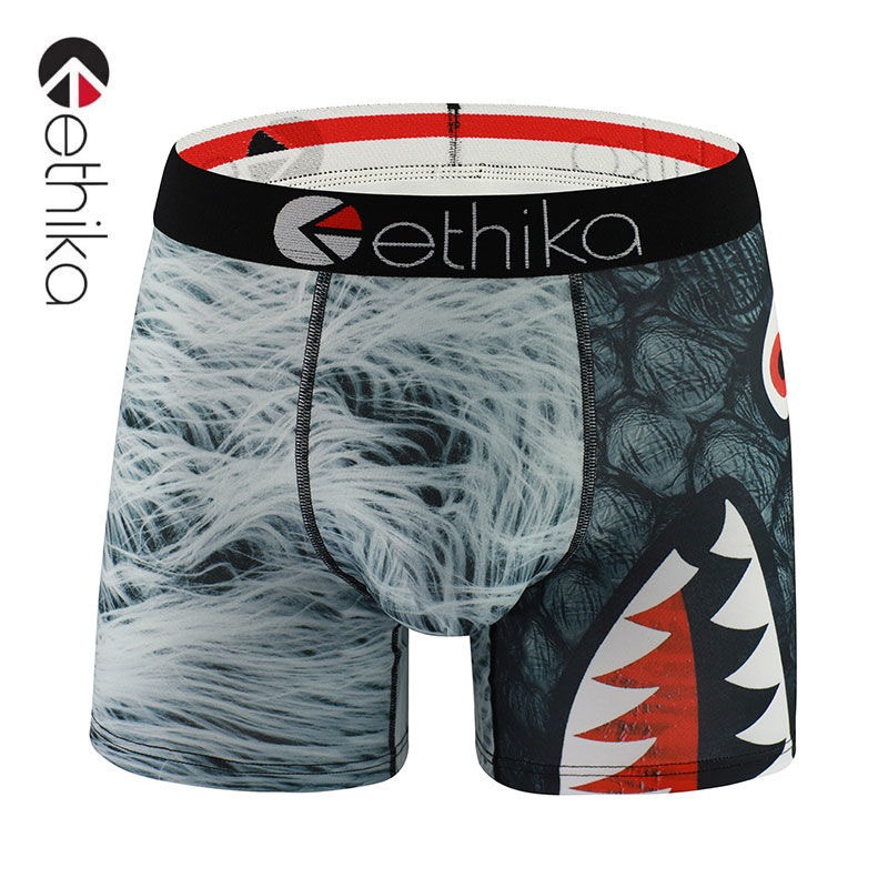 Ethika กางเกงบ็อกเซอร์ชายชุดชั้นในทนขนาดใหญ่แห้งเร็ววิ่งออกกําลังกายสเก็ตบอร์ดชุดชั้นในผ้าไนลอนนุ่มส
