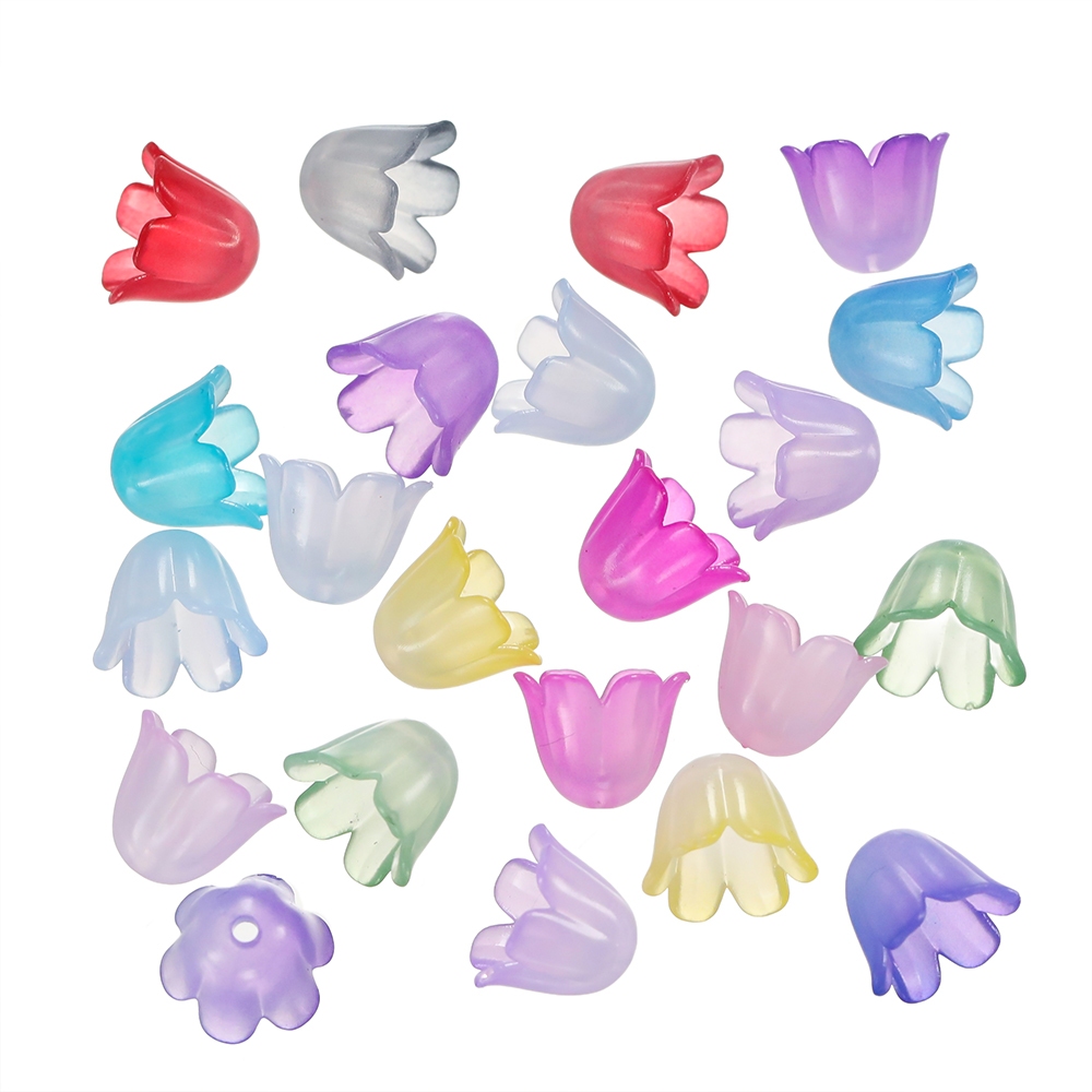 St. kunkka 100 ชิ้น 11*9มม กระดิ่งลมอะคริลิค ขนาดใหญ่ สองสี สําหรับทําเครื่องประดับ สร้อยคอ สร้อยข้อมือ DIY