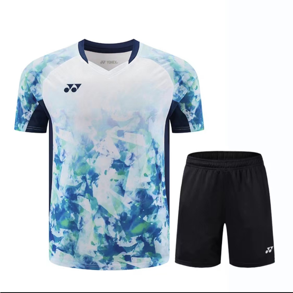 Yonex ชุดกีฬาแบดมินตัน ผ้าเรยอน ระบายอากาศ แห้งเร็ว สําหรับผู้ชาย และผู้หญิง