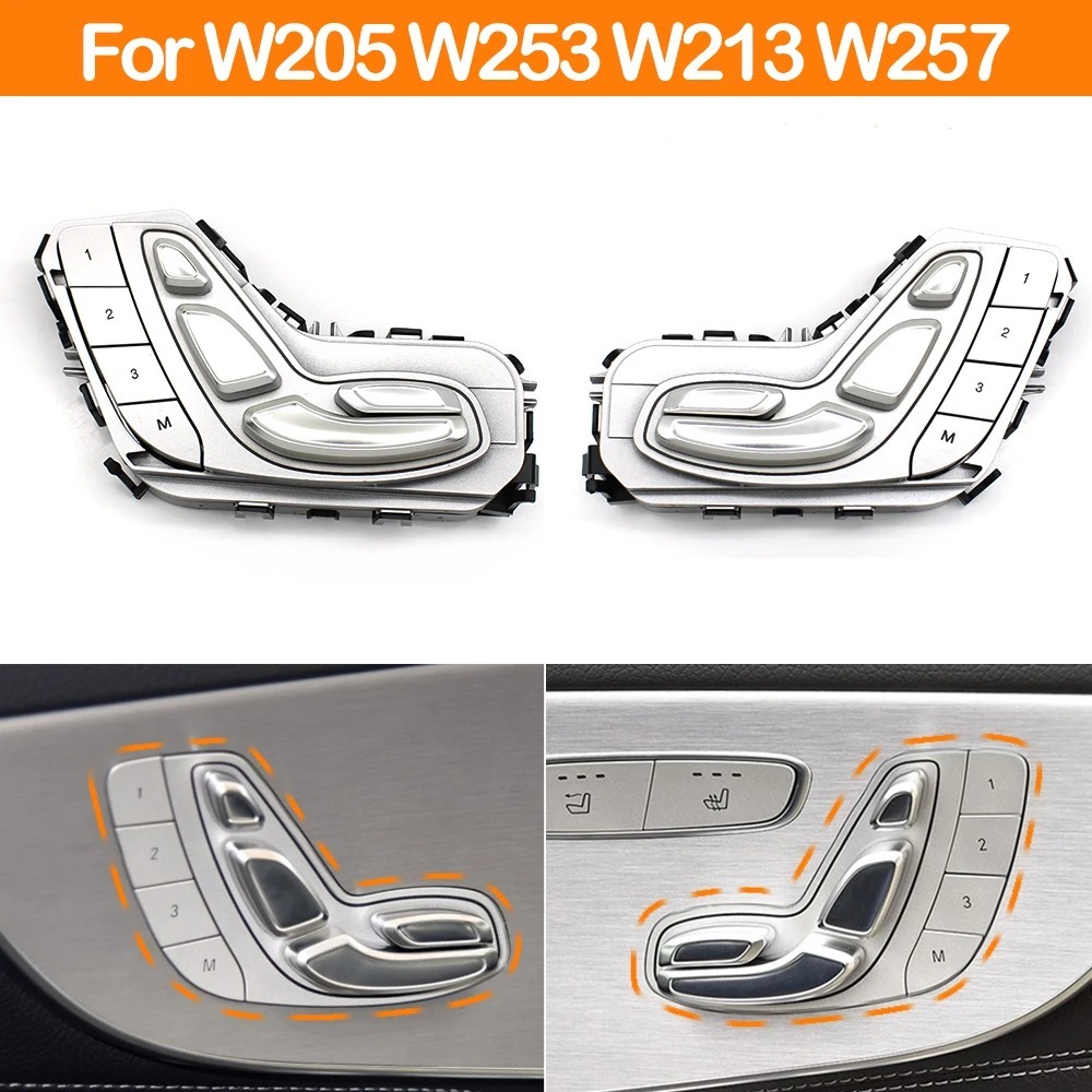 ปุ่มสวิตช์ปรับพนักพิงศีรษะ ด้านหน้า และหลังรถยนต์ สําหรับ Benz C E GLC CLS EQC Class W205 W213 W253 W257 W293 2139059803