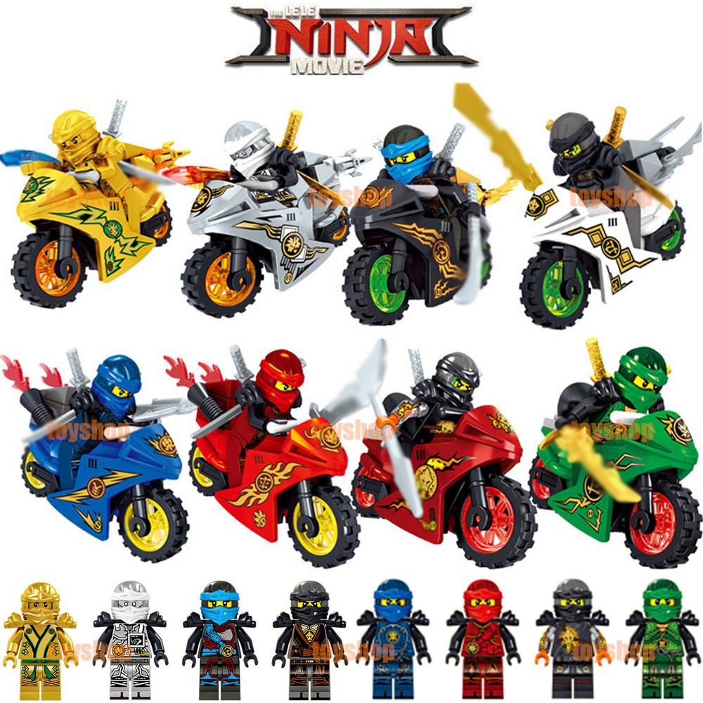 บล็อกตัวต่อเลโก้นินจา ขนาดเล็ก รูปรถจักรยานยนต์ Ninja Marvel Super hero ของขวัญ 31050 8 ชิ้น