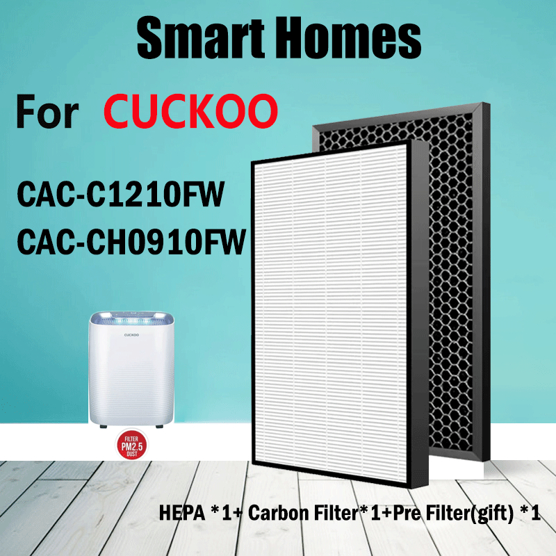 แผ่นกรองคาร์บอน HEPA แบบเปลี่ยน สําหรับเครื่องฟอกอากาศ CUCKOO CAC-C1210FW CAC-CH0910FW