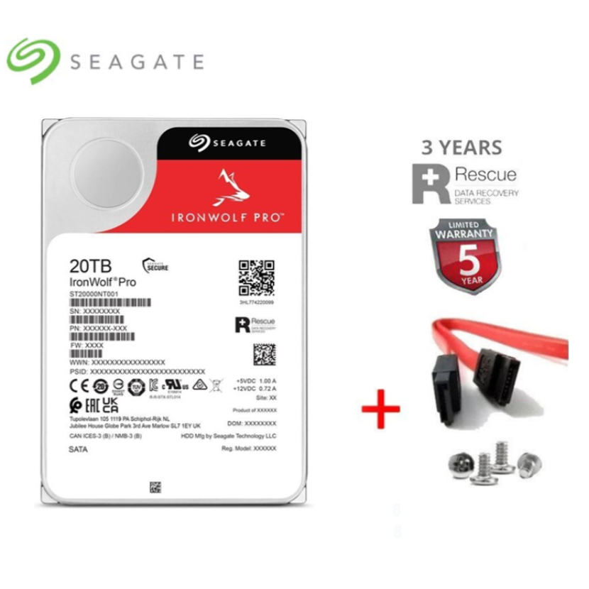 Seagate IronWolf Pro 20TB HDD 7200rpm 256M SATA3.0 3.5 นิ้ว