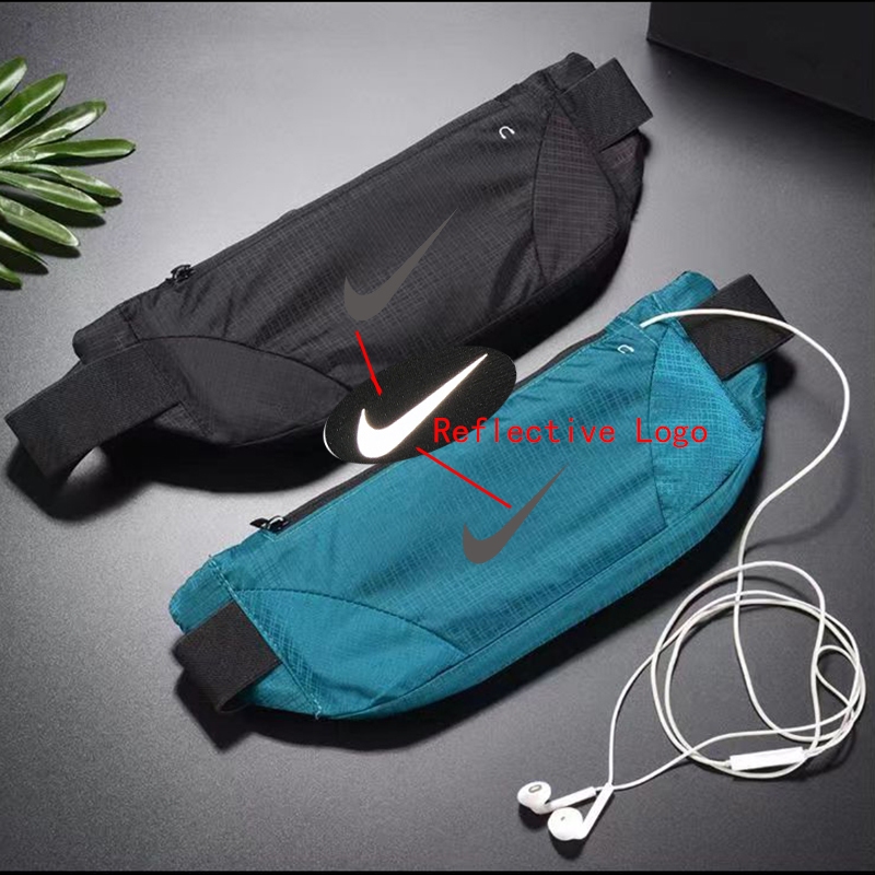 กระเป๋าคาดเอว สะท้อนแสง ขนาดใหญ่ จุของได้เยอะ ลายโลโก้ เหมาะกับการวิ่งเล่นกีฬา