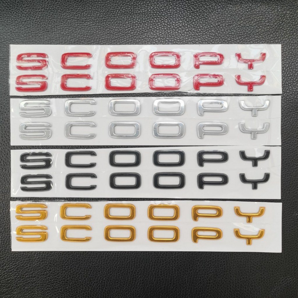 สติกเกอร์ตราสัญลักษณ์ 3D สําหรับติดตกแต่งถังน้ํามันรถจักรยานยนต์ Honda Scoopy Scooter