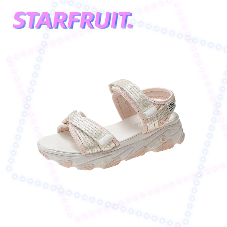 STARFRUIT รองเท้ากีฬา รองเท้าแพลตฟอร์ม เวลโคร ลําลอง หัวกลม เหมาะกับเดินชายหาด สําหรับผู้หญิง