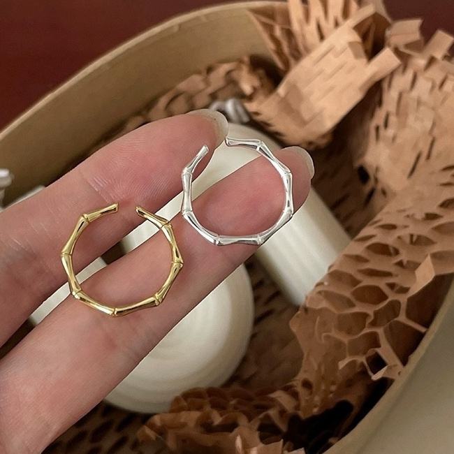 จากไทย 1วันถึง💕แหวนไม้ไผ่ 18k  ระดับไฮเอนด์ ปรับระดับได้ แบบเรียบง่าย - รูปที่ 5