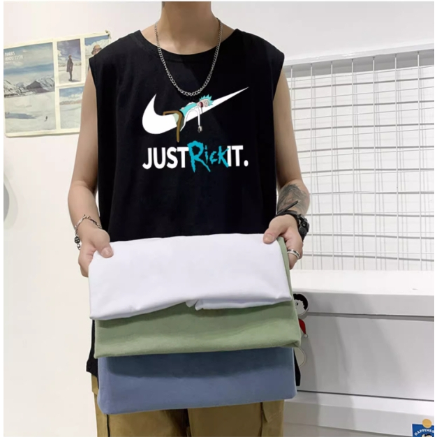 เสื้อยืดแขนกุด เสื้อกล้าม เสื้อกีฬา บาสเก็ตบอล ทรงหลวม ขนาดใหญ่ แฟชั่นฤดูร้อน สําหรับผู้ชาย