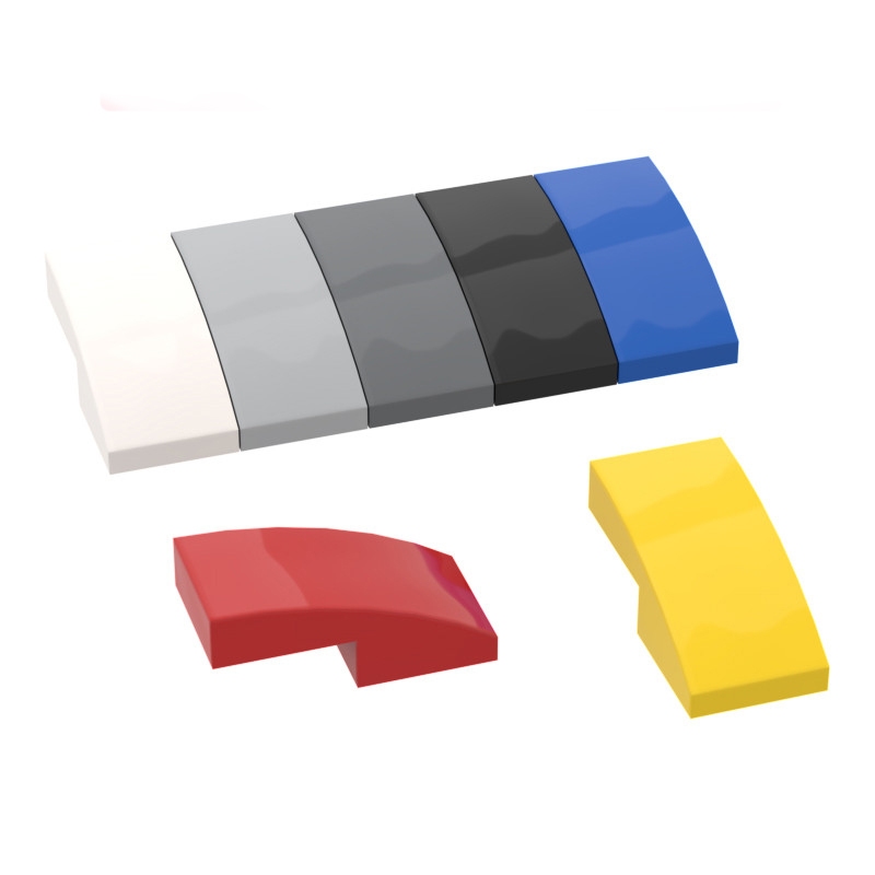 10pcs อิฐ MOC ใช้งานร่วมกับ 67128 ประกอบอนุภาค Slope โค้ง 11477 อนุภาคประกอบ 2x1 Building Blocks DIY ของเล่นเพื่อการศึกษา