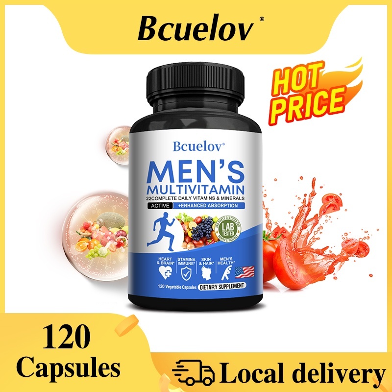 Bcuelov วิตามินรวม สําหรับผู้ชาย – มีวิตามินและแร่ธาตุเพื่อสนับสนุนพลังงานสมองผิวหนัง