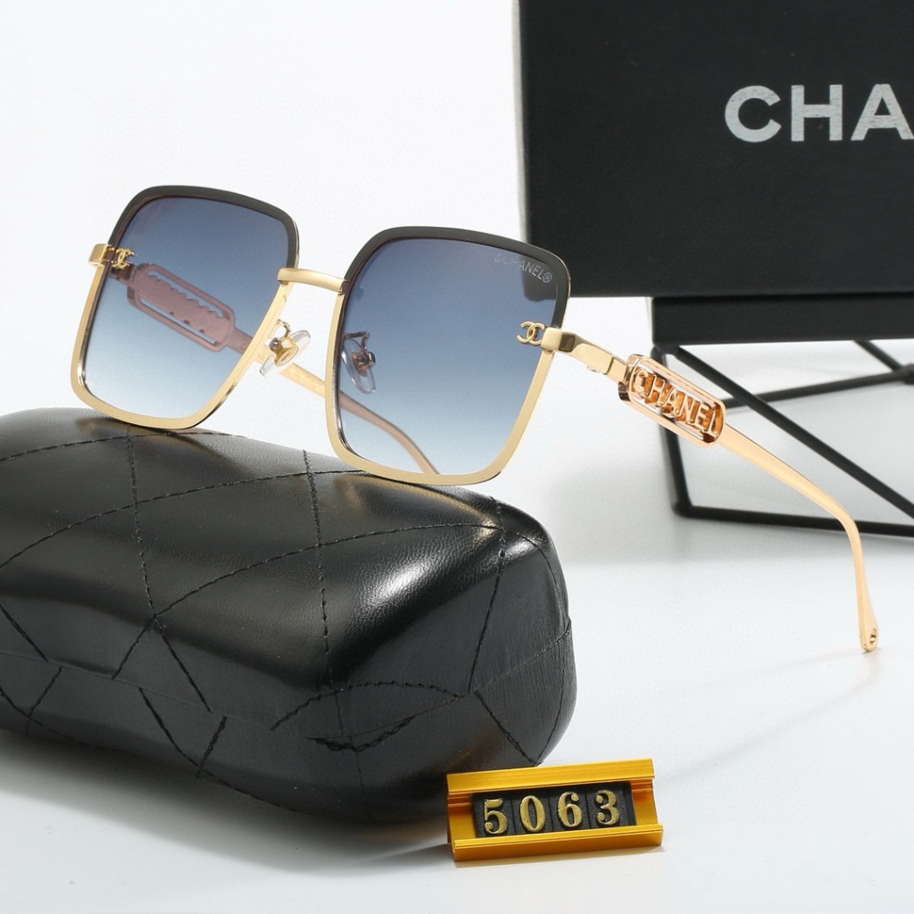 Chanel 2024 แว่นตากันแดดแฟชั่น หรูหรา เข้ากับทุกการแต่งกาย สําหรับผู้ชาย และผู้หญิง 5063FT