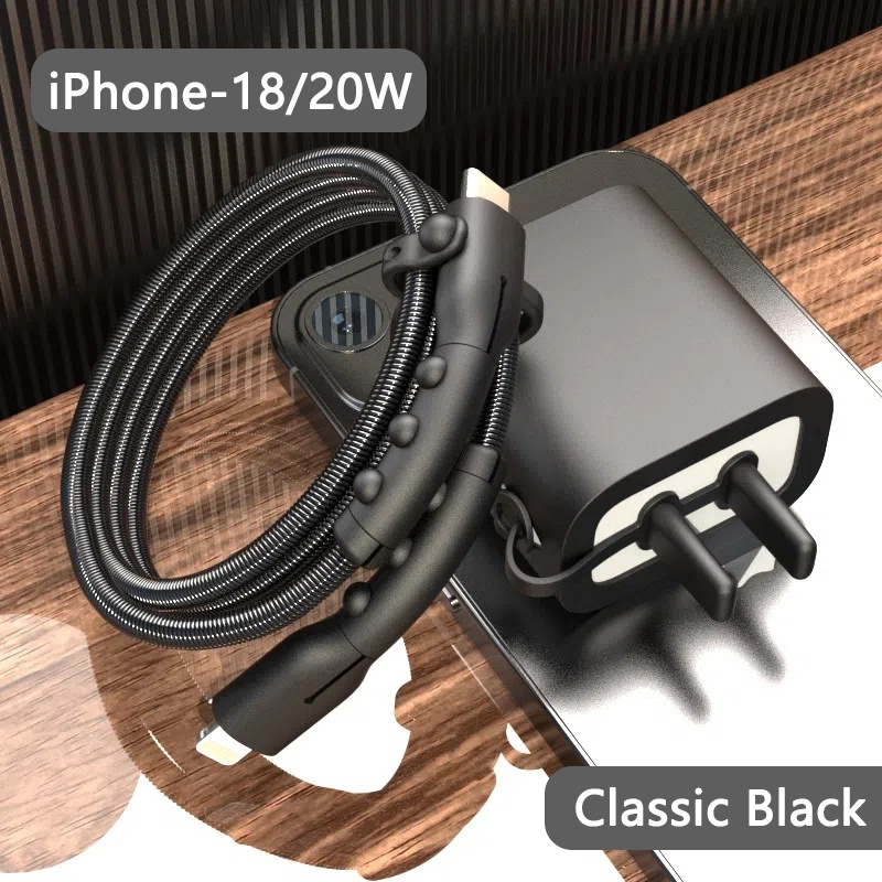 ใหม่ iP-Set-18/20W อัพเกรดซิลิโคน Anti-breaking หูฟังตัวป้องกันสายหูฟัง, สายชาร์จ Winder สําหรับ iPh