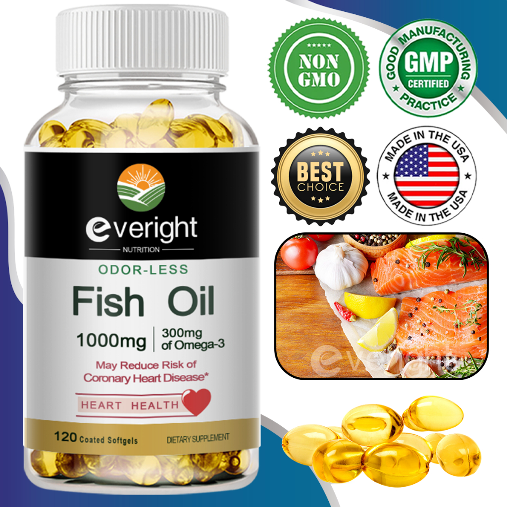 แคปซูลน้ํามันปลา OMEGA-3 รวยใน DHA EPA สําหรับสติปัญญาสมอง Immune Eyes สุขภาพหัวใจ
