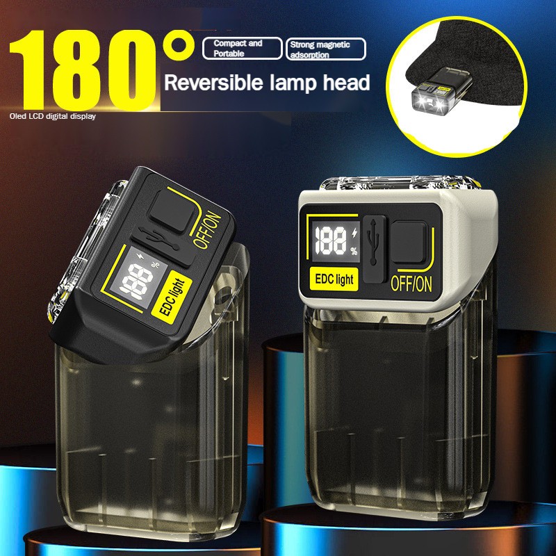 พวงกุญแจไฟฉาย LED EDC สว่างมาก พร้อมแบตเตอรี่ในตัว TYPE-C ชาร์จแหล่งกําเนิดแสงสามแหล่ง พร้อมแม่เหล็ก อเนกประสงค์ ไฟฉุกเฉิน บํารุงรักษา ไฟทํางาน