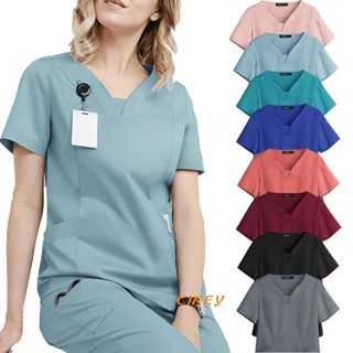 🔥เสื้อ+กางเกง🔥ชุดสครับ ชุดห้องผ่าตัด ชุดแพทย์ ชุดพยาบาล ชุดเ…