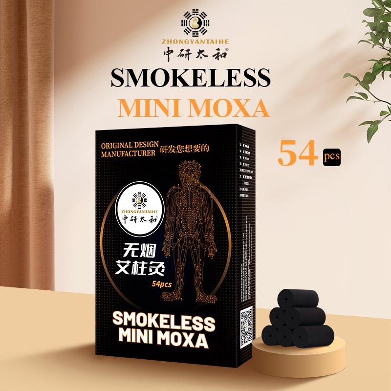 Moxa Moxibustion กล่องเสาไร้ควัน 54 ชิ้น/กล่อง