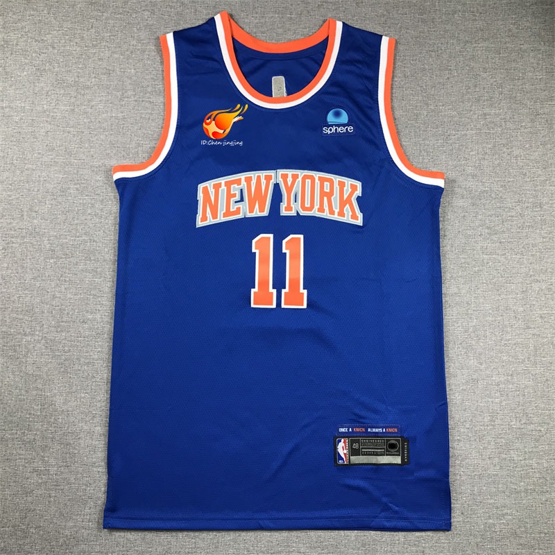 Mens 2023-24 New York Knicks Jalen Brunson Swingman Jersey - สีน้ําเงิน/ขาว/กรมท่า/ดํา