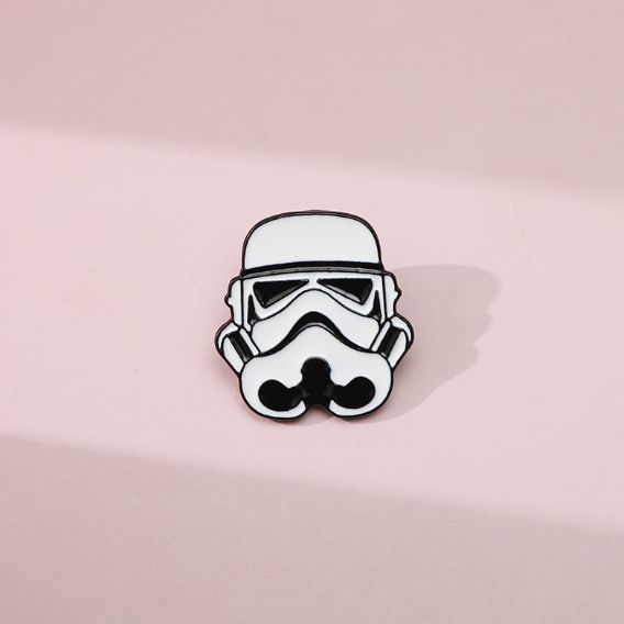 เครื่องประดับ เข็มกลัด ลายการ์ตูน Star Wars สีขาว แบบสร้างสรรค์