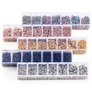 5 สีสแตนเลสเปิดแหวนกระโดด 3 4 5 6 7 8 มม.แยกแหวนกล่องชุดสําห…