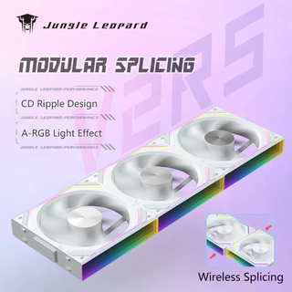 Jungle Leopard Interstellar V2 RS CPU บล็อกพัดลม ARGB 120 มม.สีขาวปริซึม Lian li รุ่นเดียวกัน Infinite Mirror Building Block Splicing พัดลมพีซีเดี่ยว 5V 3PIN เมนบอร์ดแสง Sync