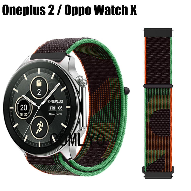 สําหรับ Oneplus Watch 2 / OPPO Watch X สายสมาร์ทวอทช์ ห่วงไนล่อน นุ่ม สายกีฬา ผู้หญิง ผู้ชาย เข็มขัด