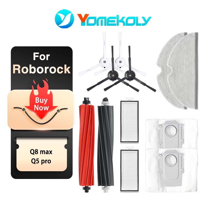 ถุงเก็บฝุ่น ผ้าม็อบ อุปกรณ์เสริม สําหรับ Roborock Q8 Max Q5 Pro Q5 Pro+ Q8 Max+