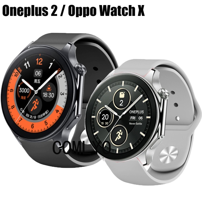 สําหรับ Oneplus Watch 2 / OPPO Watch X สายซิลิโคนนิ่ม กีฬา สมาร์ทวอทช์ ผู้หญิง ผู้ชาย สายเข็มขัด