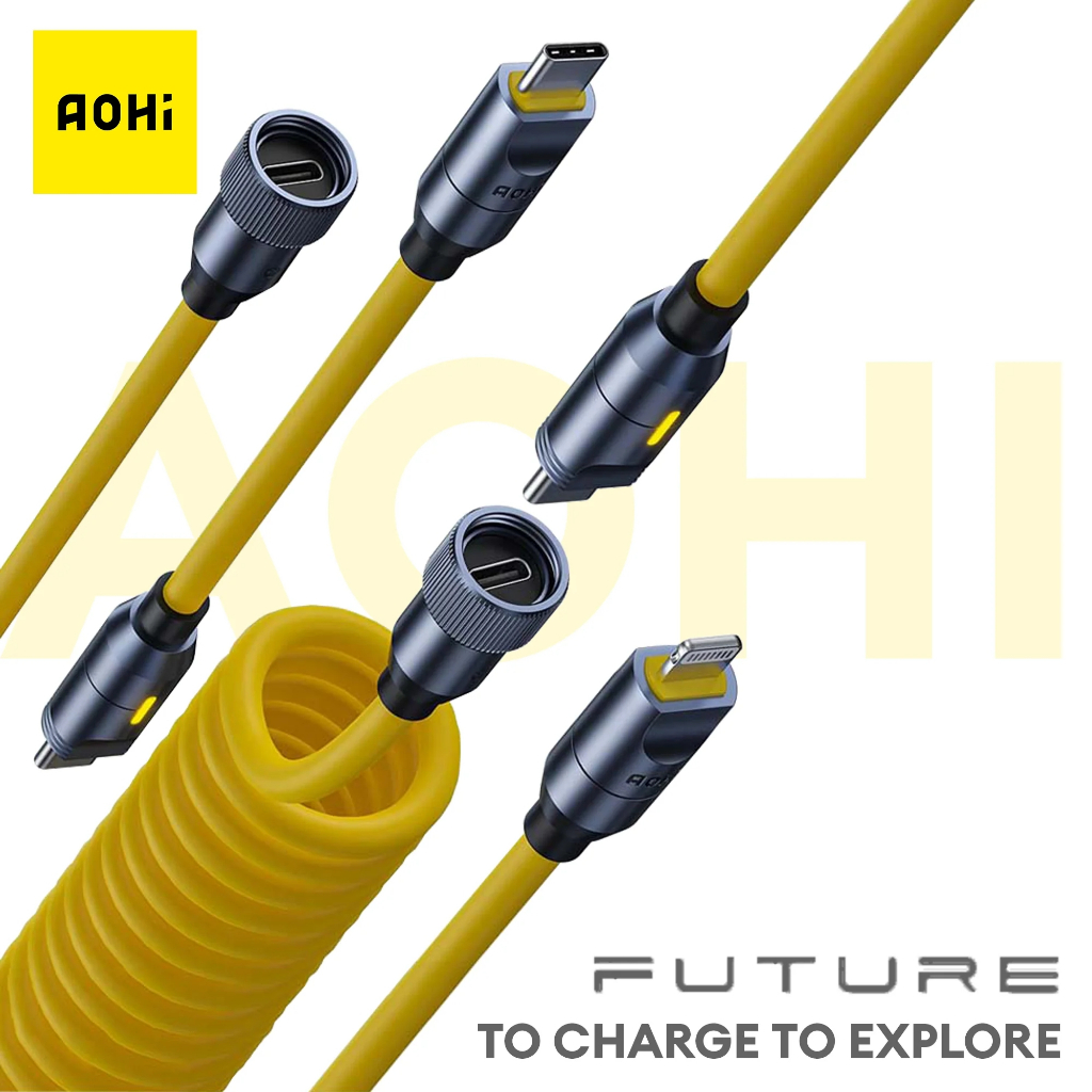 Aohi 8 in 1 สายชาร์จ USB C เป็น USB C 240W 2.6 เมตร