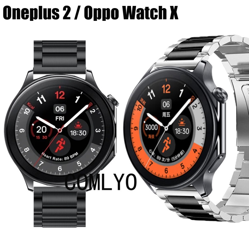 สําหรับ Oneplus Watch 2 / OPPO Watch X สายนาฬิกาข้อมือ สเตนเลส โลหะ สมาร์ทวอทช์ หรูหรา สายเข็มขัด