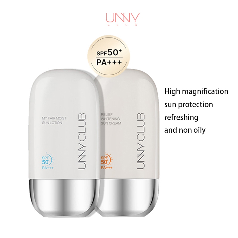 Unny ครีมกันแดด โลชั่นไวท์เทนนิ่ง ป้องกันรังสีอัลตราไวโอเลต สดชื่น สามในหนึ่งเดียว ของแท้ บํารุงผิวหน้า ป้องกันรังสีอัลตราไวโอเลต สดชื่น ไม่เหนียวเหนอะหนะ