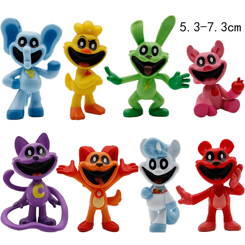 8 ชิ้น/เซ็ตยิ้ม Critters สยองขวัญเกม Action Figure ของเล่นอะนิเมะ Kawaii สุนัขแมว Nap Catnat PVC รุ่นตกแต่งตุ๊กตาเด็กของขวัญ