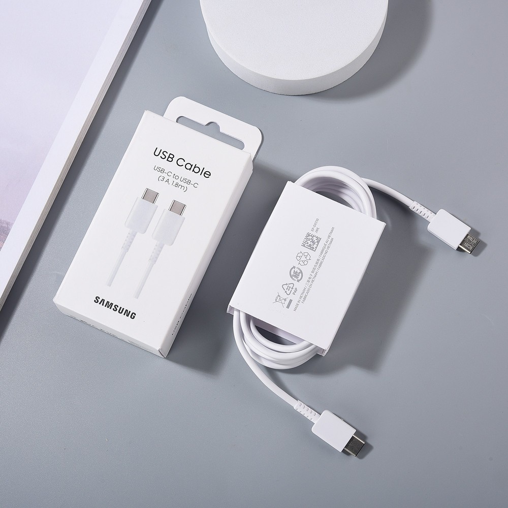 สายชาร์จ USB C เป็น USB C 3A 1 เมตร 1.8 เมตร สําหรับ Samsung Galaxy Note 10 20 S21 S22 FE S20 Ultra Plus A8S A9S A31 A51