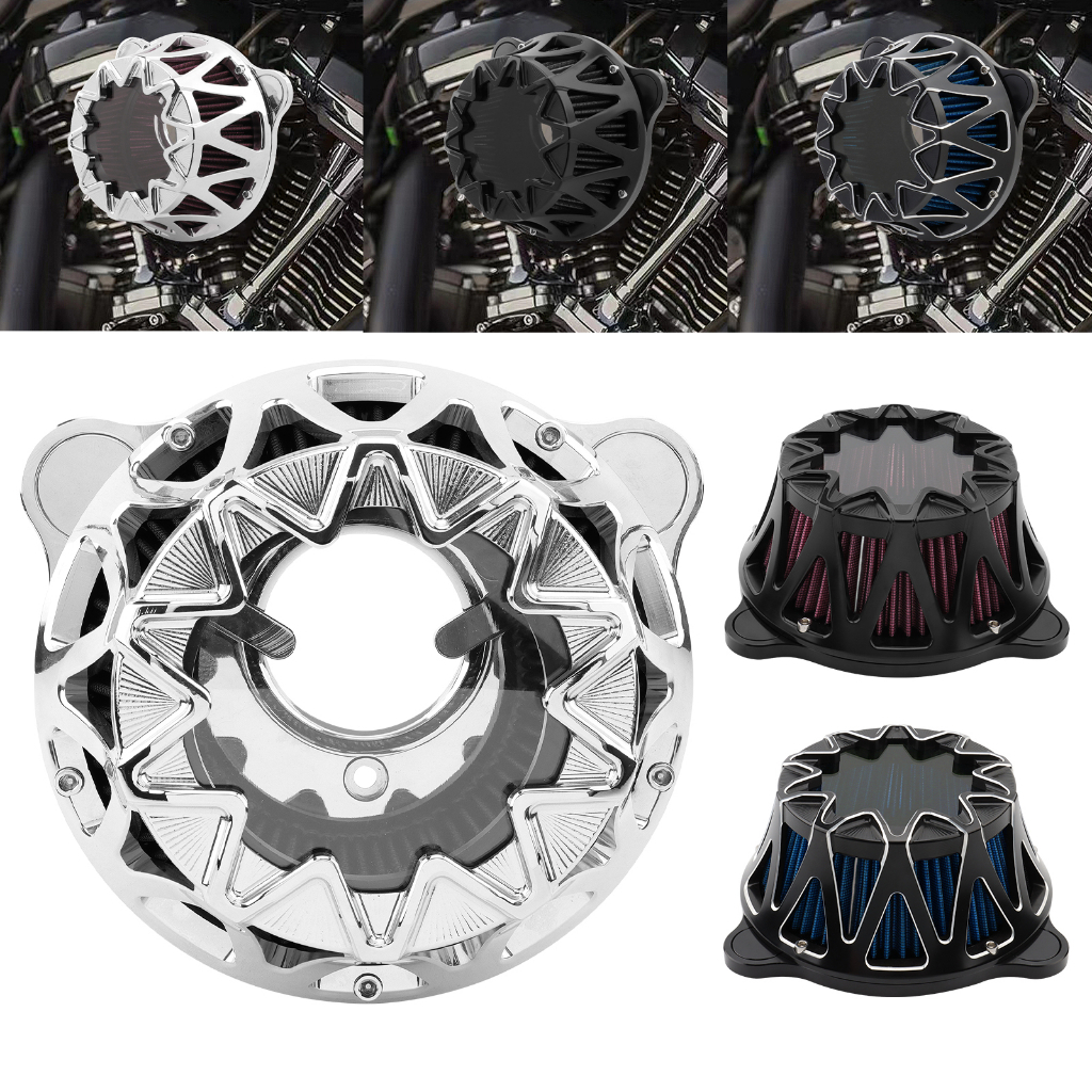 ฟิลเตอร์กรองอากาศ CNC อลูมิเนียม ขนาดใหญ่ สําหรับ Harley Whole Car Series