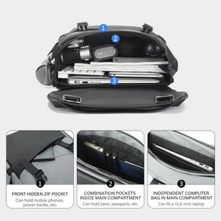 Tigernu 9592 กระเป๋าเป้สะพายหลัง ความจุขนาดใหญ่ พร้อมกระเป๋าแล็ปท็อป 15.6 นิ้ว