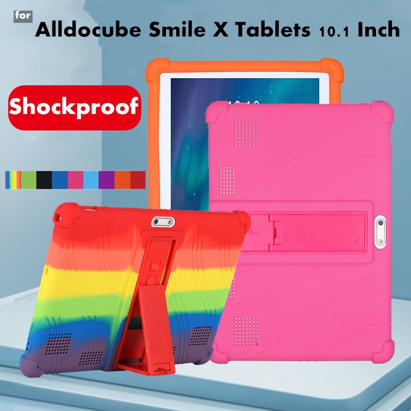 for Alldocube Smile S mile X SmileX Tab 10.1 Inch Tablet Case Super Shockproof Soft Silicone Protective Case Stand Cover