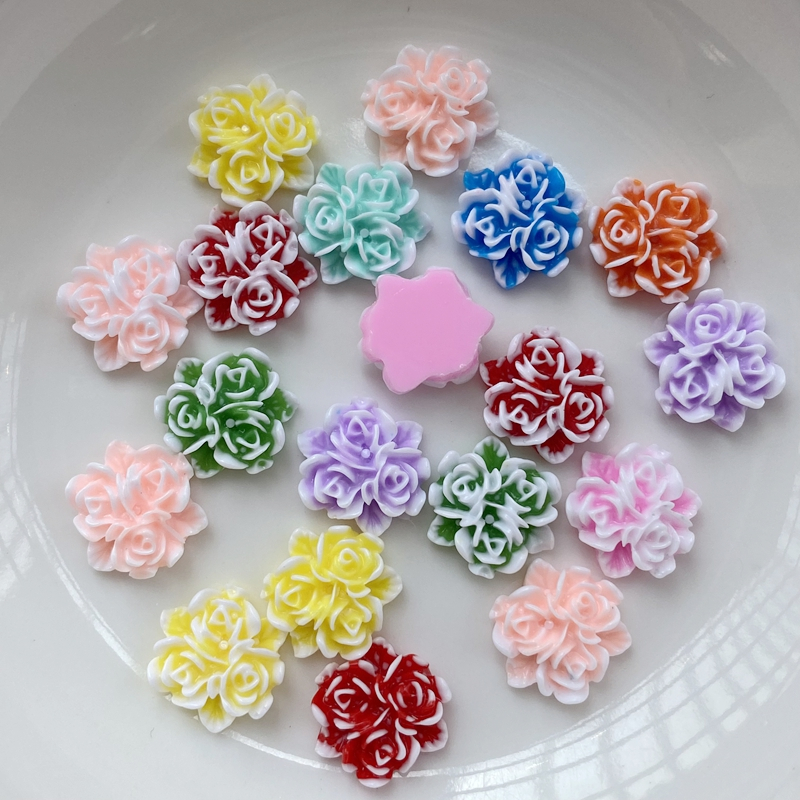 ใหม่ ดอกคามิเลีย ดอกกุหลาบ 3D DIY สําหรับตกแต่งเล็บ 30 ชิ้น - รูปที่ 5