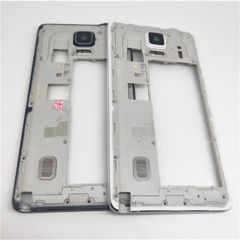 แผ่นกรอบกลางสําหรับ Samsung Galaxy Note 4 N910F N910A N910P N910C ที่อยู่อาศัยกรอบกลางพร้อมปุ่มด้านข