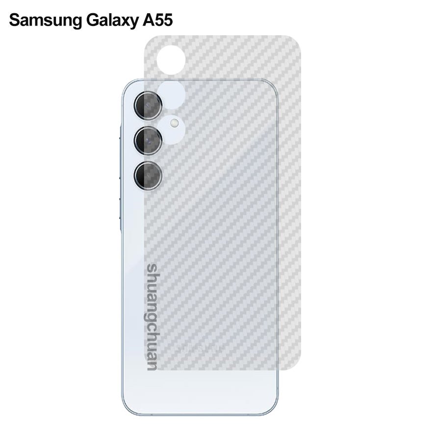 ฟิล์มคาร์บอนไฟเบอร์ ป้องกันด้านหลัง สําหรับ Samsung Galaxy A55 A35 A05 A05S A04 A04S A04E A03 A03S A02 A02S A01 A10 A10S A20 A20S A30 A50 A50S