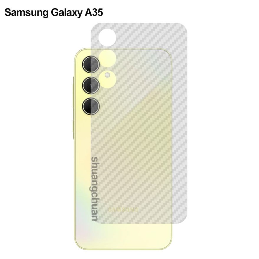 ฟิล์มคาร์บอนไฟเบอร์ ป้องกันด้านหลัง สําหรับ Samsung Galaxy A35 A55 A05 A05S A04 A04S A04E A03 A03S A02 A02S A01 A10 A10S A20 A20S A30 A50 A50S