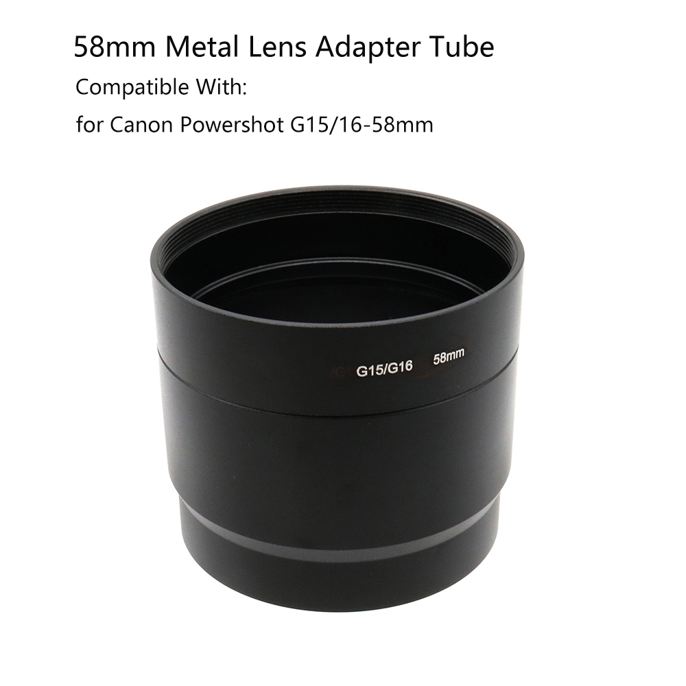 อะแดปเตอร์เลนส์โลหะ 58 มม. อะแดปเตอร์เลนส์เปลี่ยนสําหรับ Canon Powershot G15/ G16 LC8347