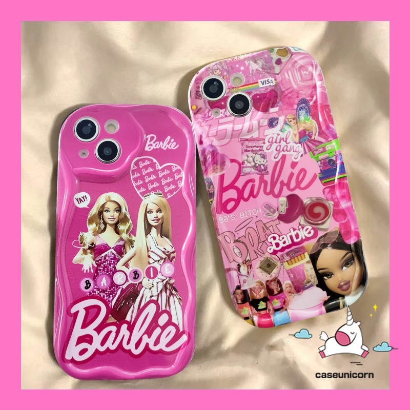 เคสโทรศัพท์มือถือนิ่ม เนื้อเงา ลายบาร์บี้เจ้าหญิงน่ารัก สร้างสรรค์ สําหรับ iPhone 7 8 Plus 11 13 14 12 11 Pro MAX XR X XS MAX SE 2020